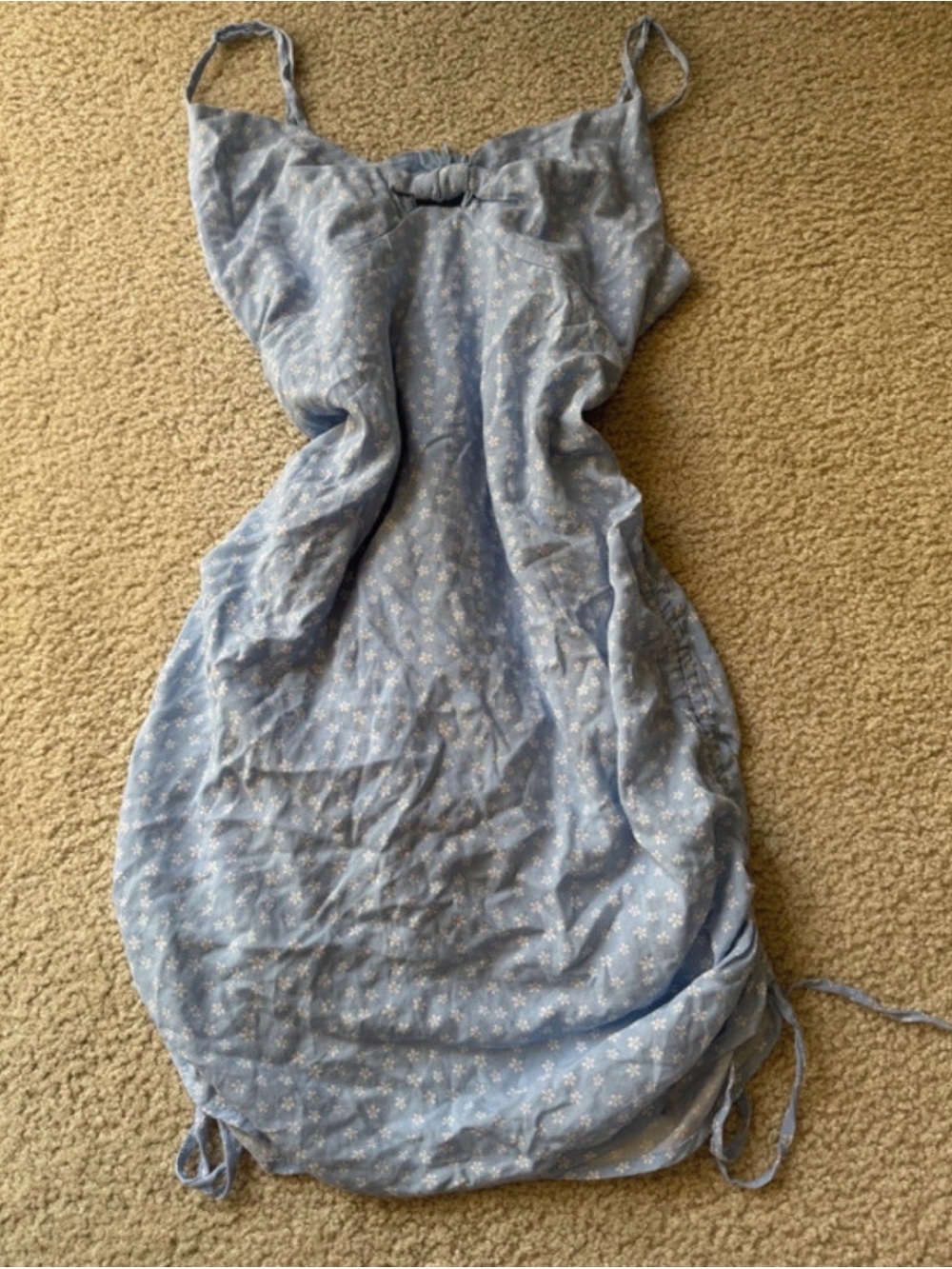 La Hearts Light Blue Floral Mini Dress sexy y2k